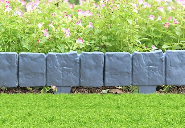 Set of 10-Pieces Garden Edging Plastic Fences