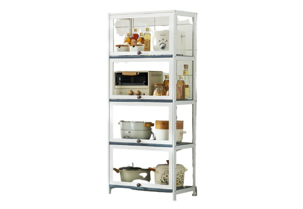 Kitchen Shelf with Cover - Available in Two Colours & Two Options