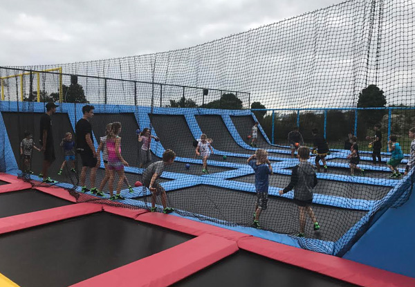 One-Hour Trampoline Pass —
 Options for Groups of up to Six People
