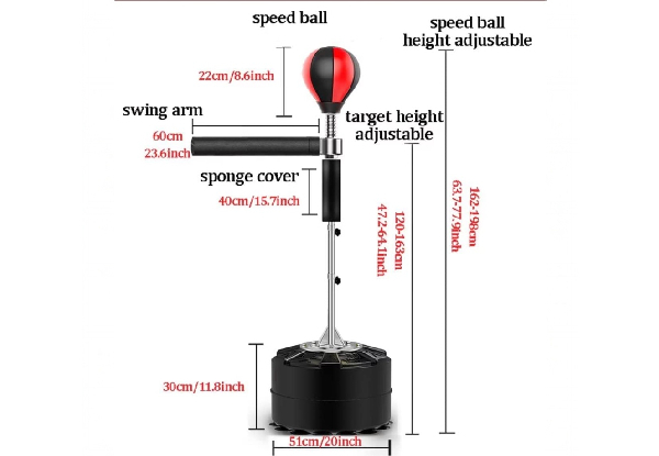 Freestanding Boxing Reflex Ball with Rotating Arm