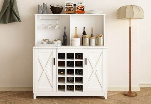 Bar Cabinet for Liquor & Glasses