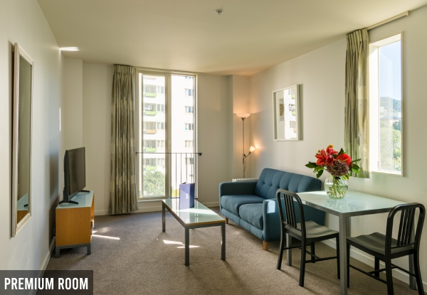 4-Star Stay for Two at Astelia Apartments Wellington Central Incl. Early Check In, Late Check Out, Complimentary Room Upgrade - Options for One or Two Night Stay, & Studio Room or One Bedroom Queen Room