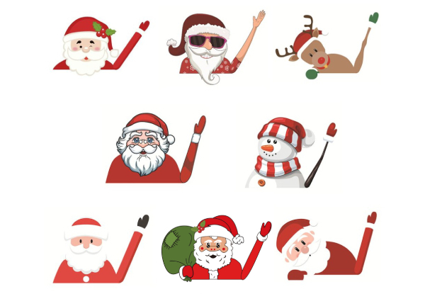 Car Rear Wiper Christmas Decal - Eight Styles Available