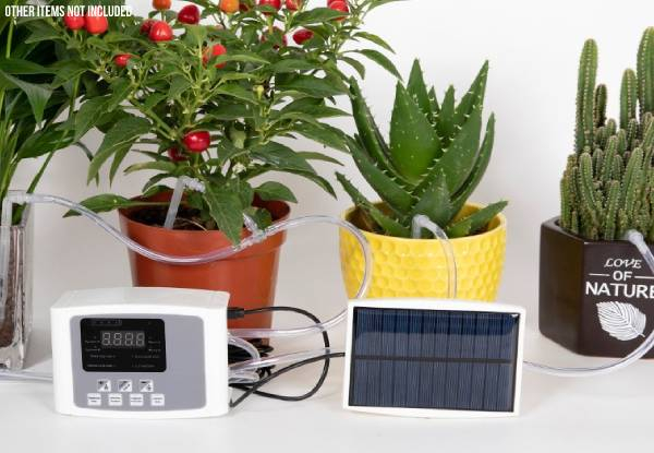 Solar-Powered Automatic Digital Timer Watering System - Two Options Available