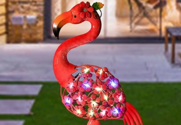 Solar Flamingo Garden Lights