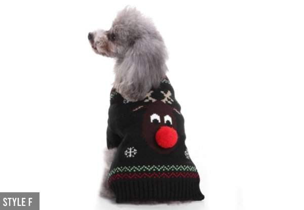 Knitted Pet Coat - Eight Styles & Five Sizes Available