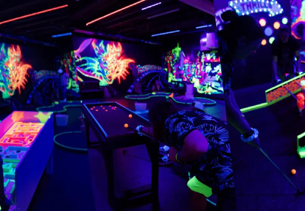 Unlimited Putt'N'Glow Indoor Mini Golf, Queenstown from $29 for Children, $35 Adults