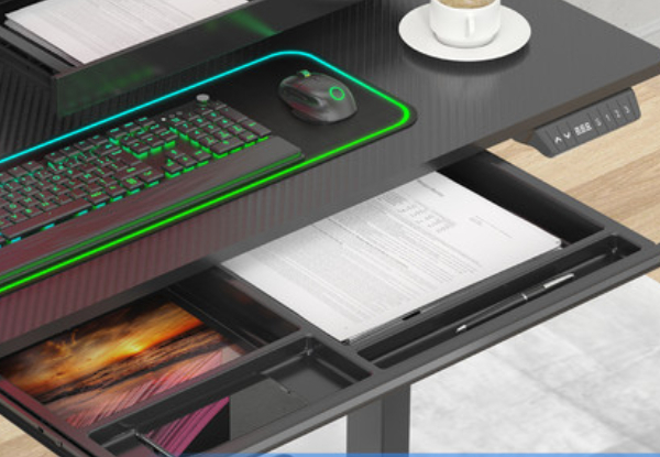 Two-Tier LED Electric Motorised Standing Desk