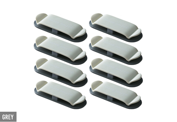 Eight-Pack Self Adhesive Plug Holder - Four Colours Available