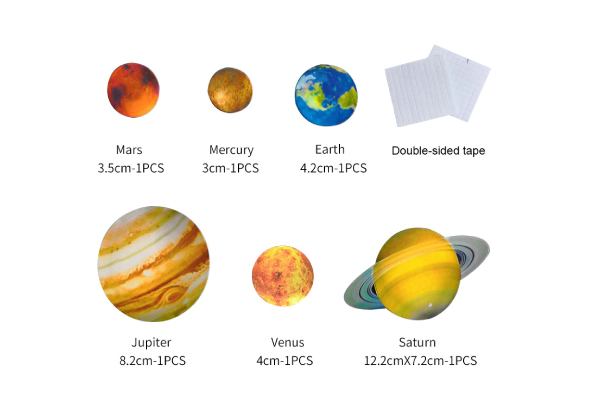 109-Piece Glow-in-the-Dark Planets PVC Wall Stickers - Option for Two-Pack
