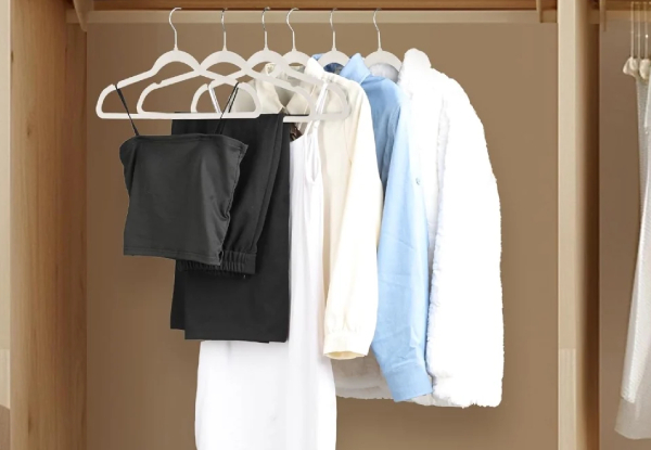 50-Piece 45cm Velvet Hangers - Available in Three Colours