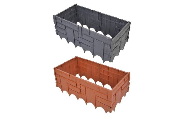 Six-Piece Garden Flower Bed Fence - Available in Two Colours & Option for Two-Pack