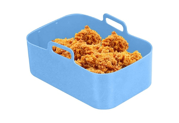 Two-Piece Silicone Pot Basket Compatible with Dual Air Fryer - Available in Three Colours & Option for Two-Set