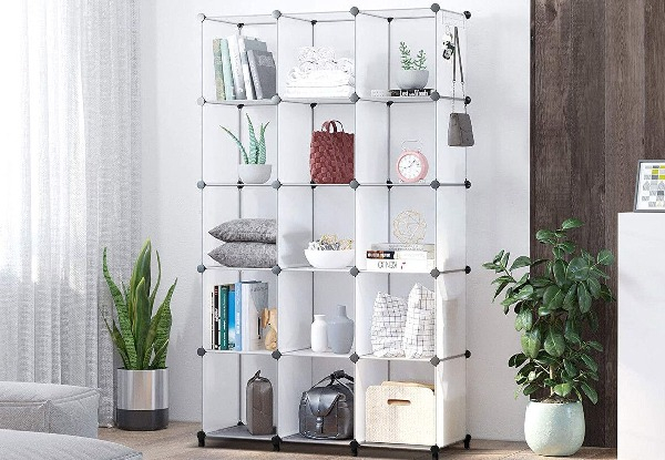 25-Pieces DIY Cube Storage Shelves - Two Colours Available