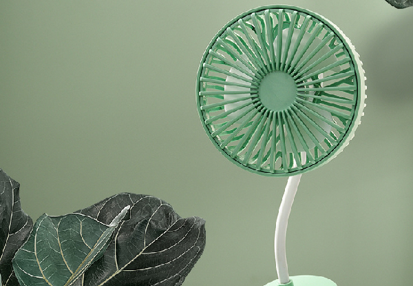 Portable Rechargeable Table Clip Fan - Available in Four Colours