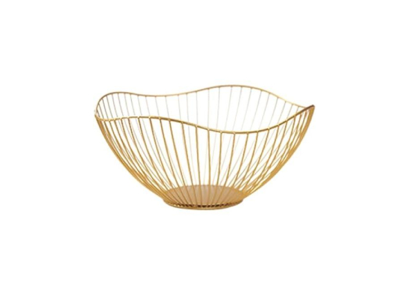 Gold Metal Fruit Basket - Available in Two Options