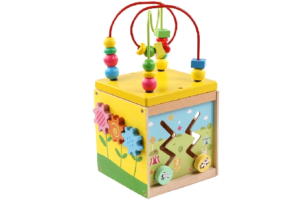 Maze Toy Box with Wooden Beads