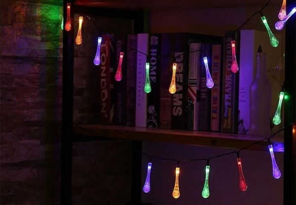 Water Drop String Lights - Three Colours Available & Option for Two-Pack
