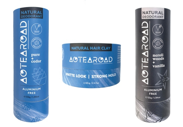 Aotearoad Natural Deodorant & Strong Hold Hair Clay - Two Options Available