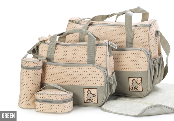 Five-in-One Baby Bag Set - Eight Colours Available