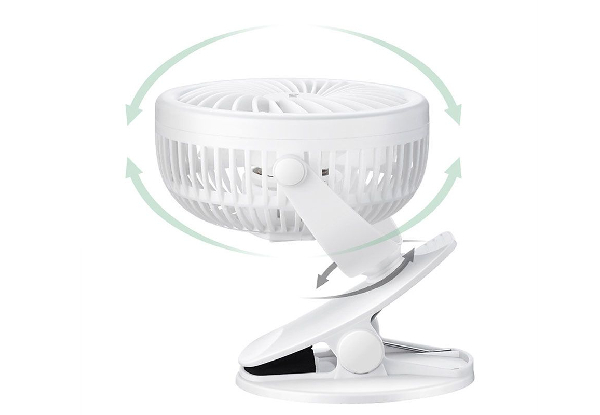 Portable Desk Clip-On Fan - Four Colours Available & Option for Two-Pack