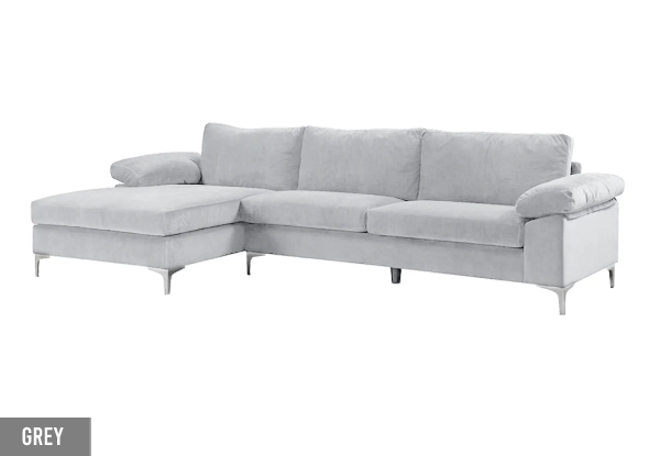 Ronni Upholstered Sectional Sofa - Available in Three Colours & Option with Left or Right Chaise