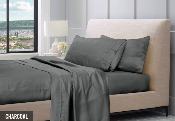 Bedding N Bath 1200TC Pure Egyptian Cotton Sheet Set - Available in Four Colours & Two Sizes