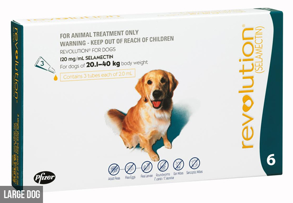 15-Month Supply of Revolution Flea Treatments - Options for Cat, Small Dog or Large Dog