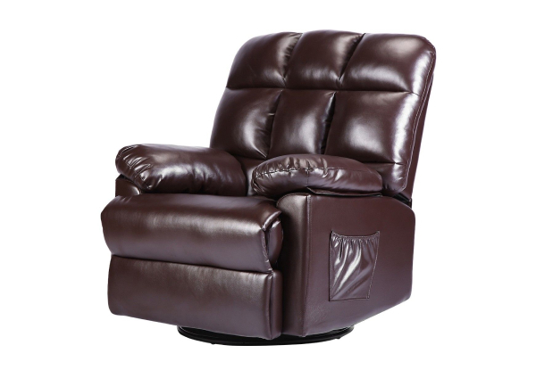 PU Leather Recliner Massage Chair with Eight-Point Heating