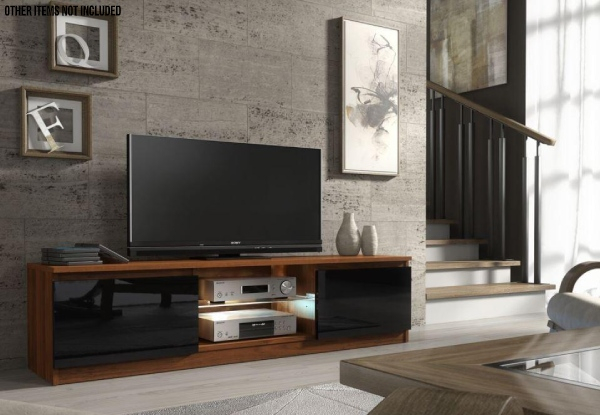 Entertainment Unit with Gloss Doors
