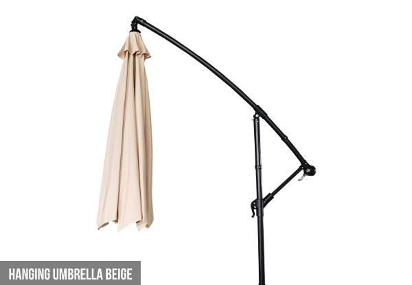 3M Market Umbrella - Three Colours Available & Option for Hanging Umbrella