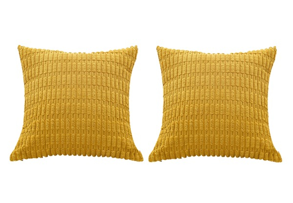 Two-Piece Throw Pillow Covers - Available in Three Colours & Option for Two-Set