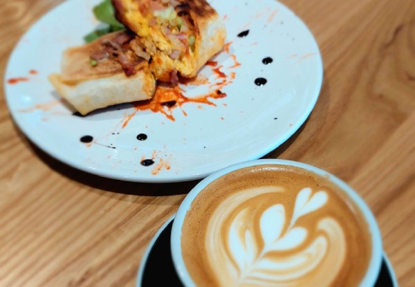 Popular Breakfast Burrito & Any Hot Drink