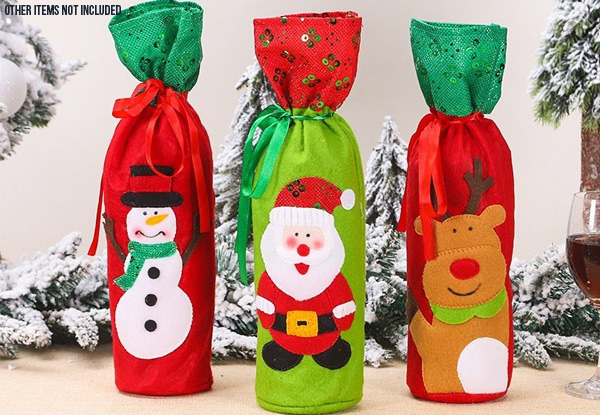 Christmas Wine Bottle Bag - Three Options Available
