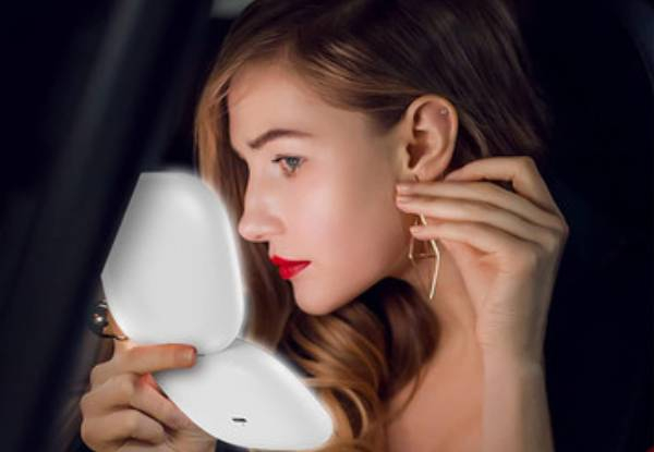 Double-Sided LED Makeup Travel Mirror - Two Colours Available