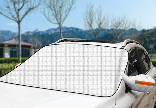 Car Windshield Snow Cover with Reflection Strips - Three Styles Available