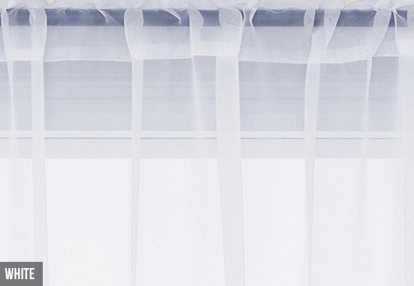 Two Sheer Voile Rod Pocket Curtain Panels - Two Sizes & Nine Colours Available with Free Delivery