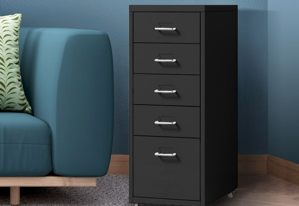 Levede Five-Drawer Office Storage Cabinet - Two Colours Available