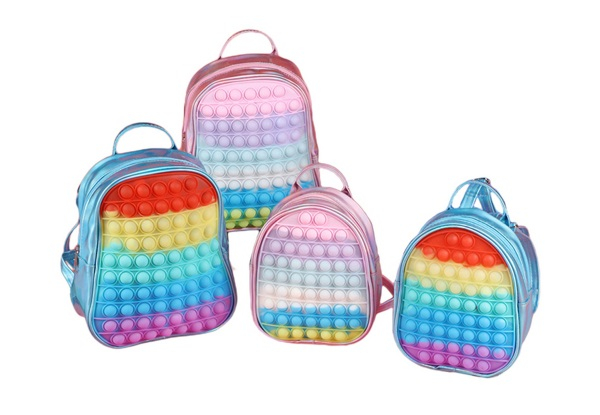 Push Pop It Fidget Toy Backpack - Two Colours & Two Sizes Available - Option for Two