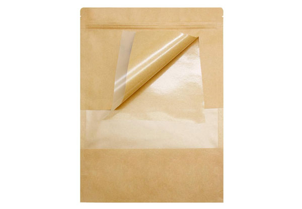 50-Piece Resealable Kraft Paper Zip Bags - Six Sizes Available