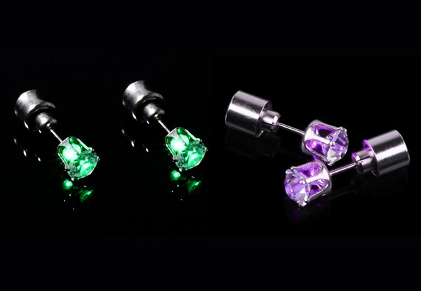 LED Sparkly Earrings - Two Colours Available with Free Delivery