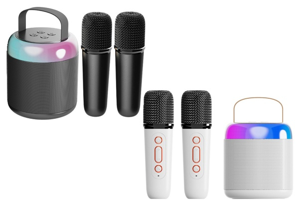 Supersonic Mini Karaoke Bluetooth Speaker with Wireless Microphone