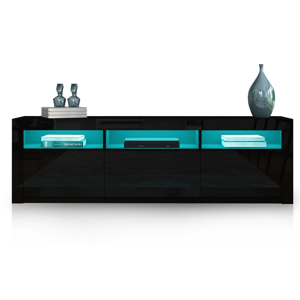 Modern Wooden RGB LED TV Unit - Two Colours Available