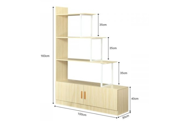 Bookshelf with Storage - Two Colours Available