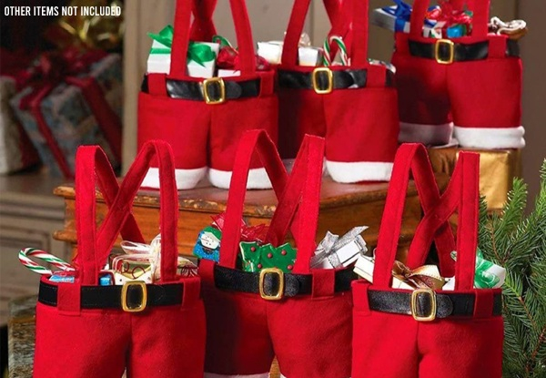 Santa Pants Christmas Candy Bag - Option for Two