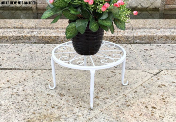 Single-Layer Gardening Flowerpot Shelf - Two Colours Available & Option for Two