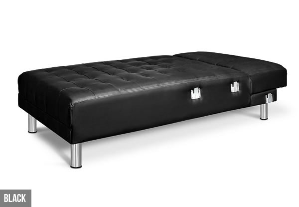Five-Seater Faux Leather Sofa Bed