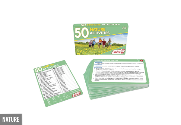 50 Kids Educational Activity Cards - Three Options Available