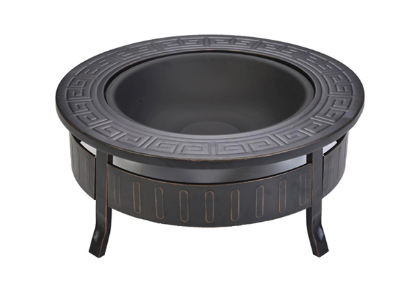 Round Outdoor Fire Pit With Grill