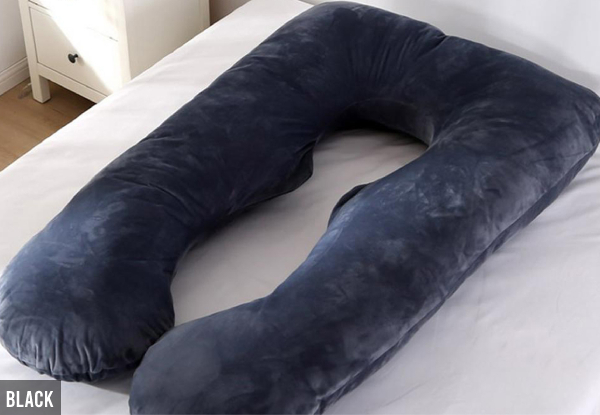 U-Shaped Full Length Body Support Pregnancy Pillow - Five Colours Available